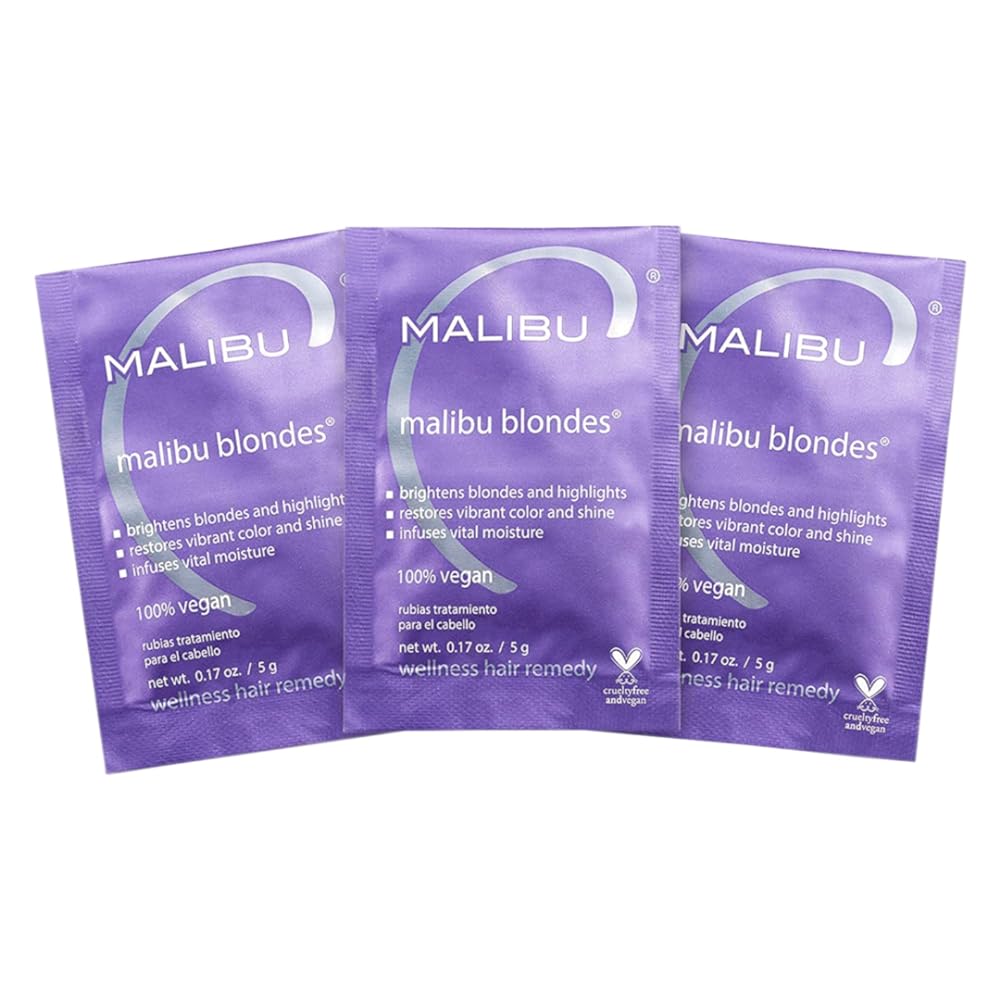 Malibu C Blondes Wellness Remedy - Removes Discoloration from Blonde Hair - Brightening Blonde Remedy for Moisturized, Vibrant Strands