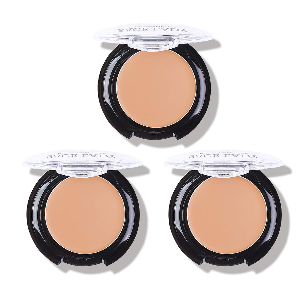 3 Pack Full Coverage Concealer Cream Makeup, Waterproof Matte Smooth Concealer Corrector for Dark Spot Under Eye Circles (3_6g/0.2Oz, 40 Natural)