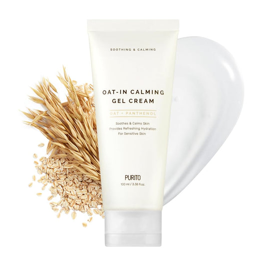 PURITO Oat-in Calming Gel Cream 100 ml / 3.38 fl. oz. vegan, facial cream, moisture cream for face, natural ingredients