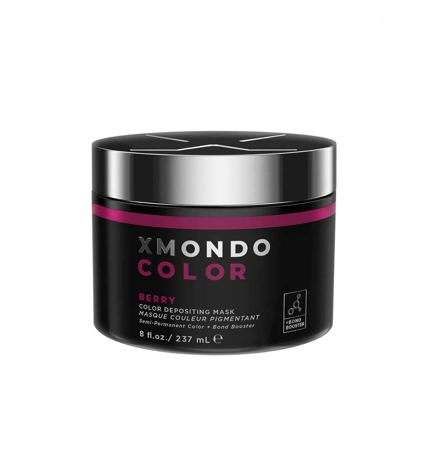 XMONDO Color Berry Depositing Mask & Semi-Permanent Berry Hair Dye | Infused with Bond Booster Technology & Hyaluronic Acid for Nourishment, Revitalization & Repair, Vegan Formula, 8 Fl Oz 1-Pack