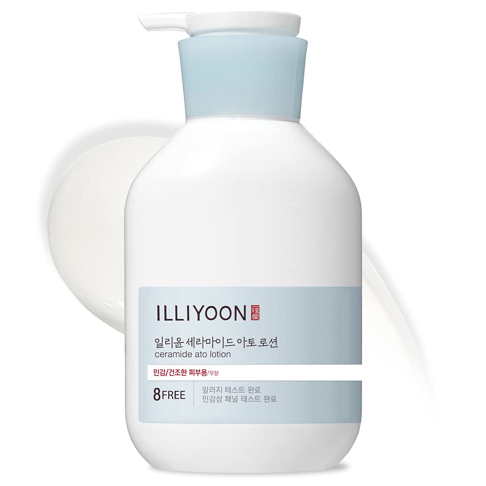 ILLIYOON Ceramide Ato Lotion 528ml(17.85oz) | Daily Moisturizing Lotion for All Skin Types | Deep Moisturizing and Soothing Effect | Korean Skin Care