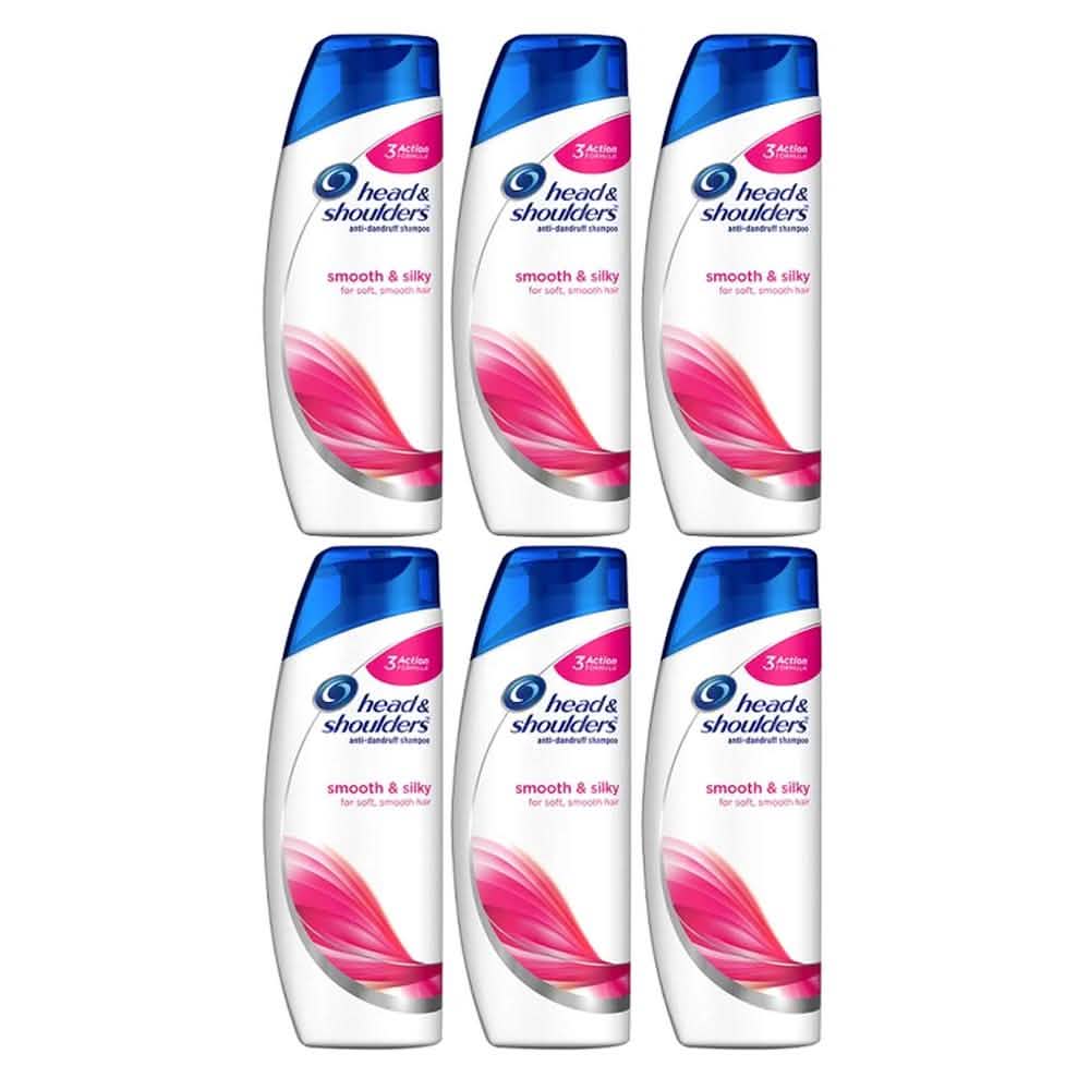 6-Pack: 400ml Head and Shoulders Shampoo Beauty & Personal Care Smooth and Silky - DailySale