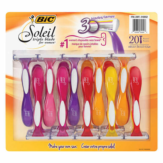 BIC Soleil Women's Disposable Razors, 20-count