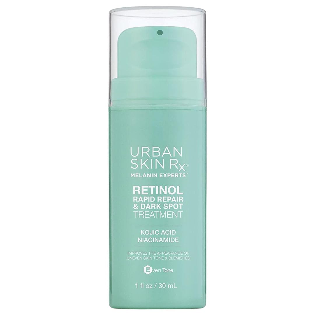 USRx¨ Retinol Rapid Repair and Dark Spot Treatment, Fast-Absorbing, Targets Fine Lines, Hyperpigmentation, and Blemishes, Fragrance-Free with Retinol, Squalane, Niacinamide and Kojic Acid, 1.0 Fl Oz