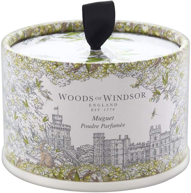Woods Of Windsor Lily Of The Valley Body Dusting Powder With Puff for Women, 3.5 Ounce