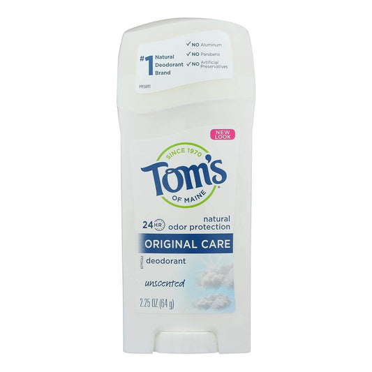 Tom's of Maine Natural Deodorant Stick Unscented 2.25 oz (Pack of 3)