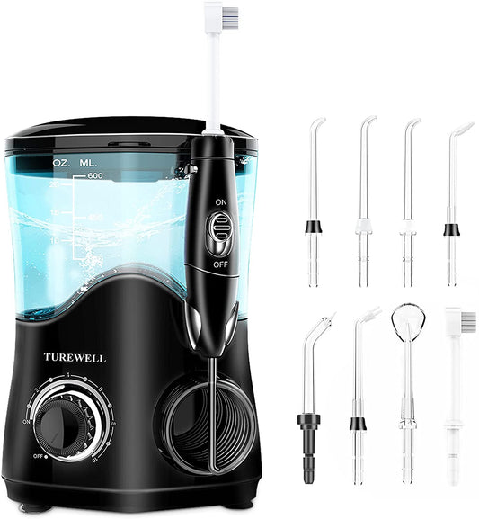 TUREWELL Water Dental Flosser Oral Irrigator for Teeth/Braces,10 Pressure Levels
