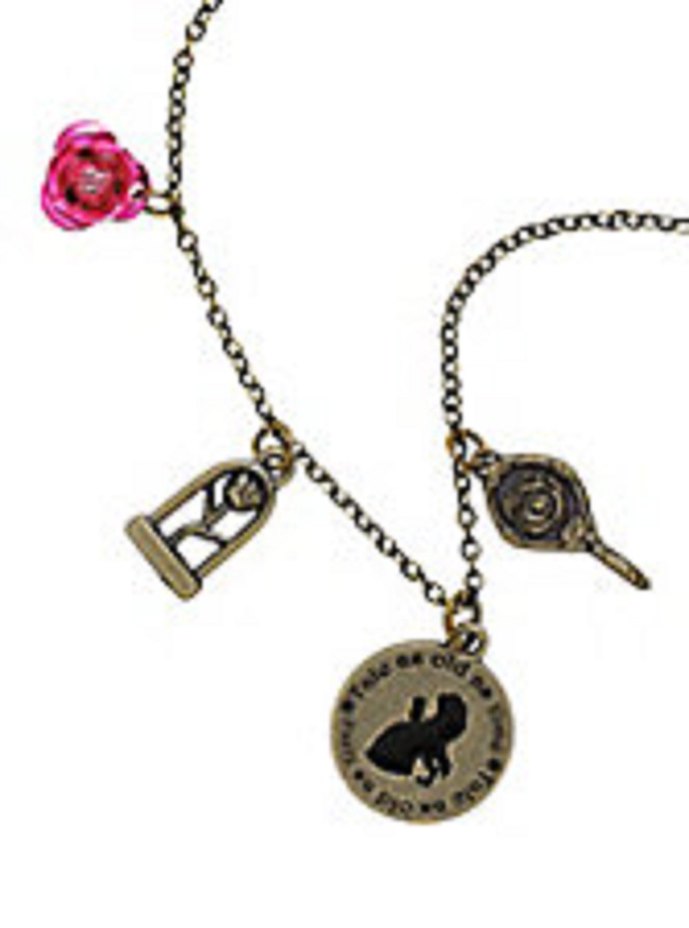 DISNEY BEAUTY AND THE BEAST CHARM NECKLACE