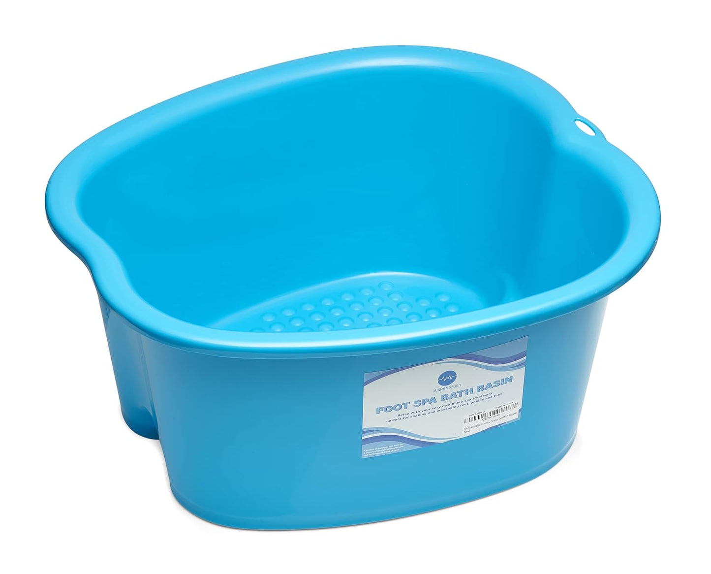 AllSett Health Foot Soaking Bath Basin Ð Large Size for Soaking Feet | Pedicure and Massager Tub for at Home Spa Treatment | Callus, Fungus, Dead Skin Remover, Blue