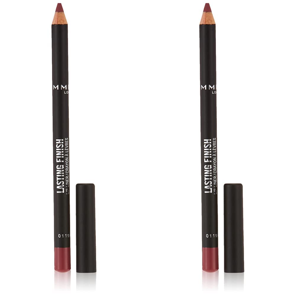 Rimmel Lasting Finish 8HR Lip Liner, 215 Ms.Mauve, Pack of 2