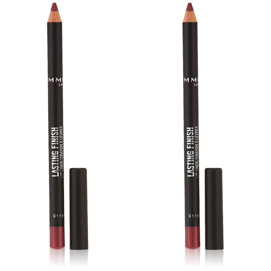 Rimmel Lasting Finish 8HR Lip Liner, 215 Ms.Mauve, Pack of 2