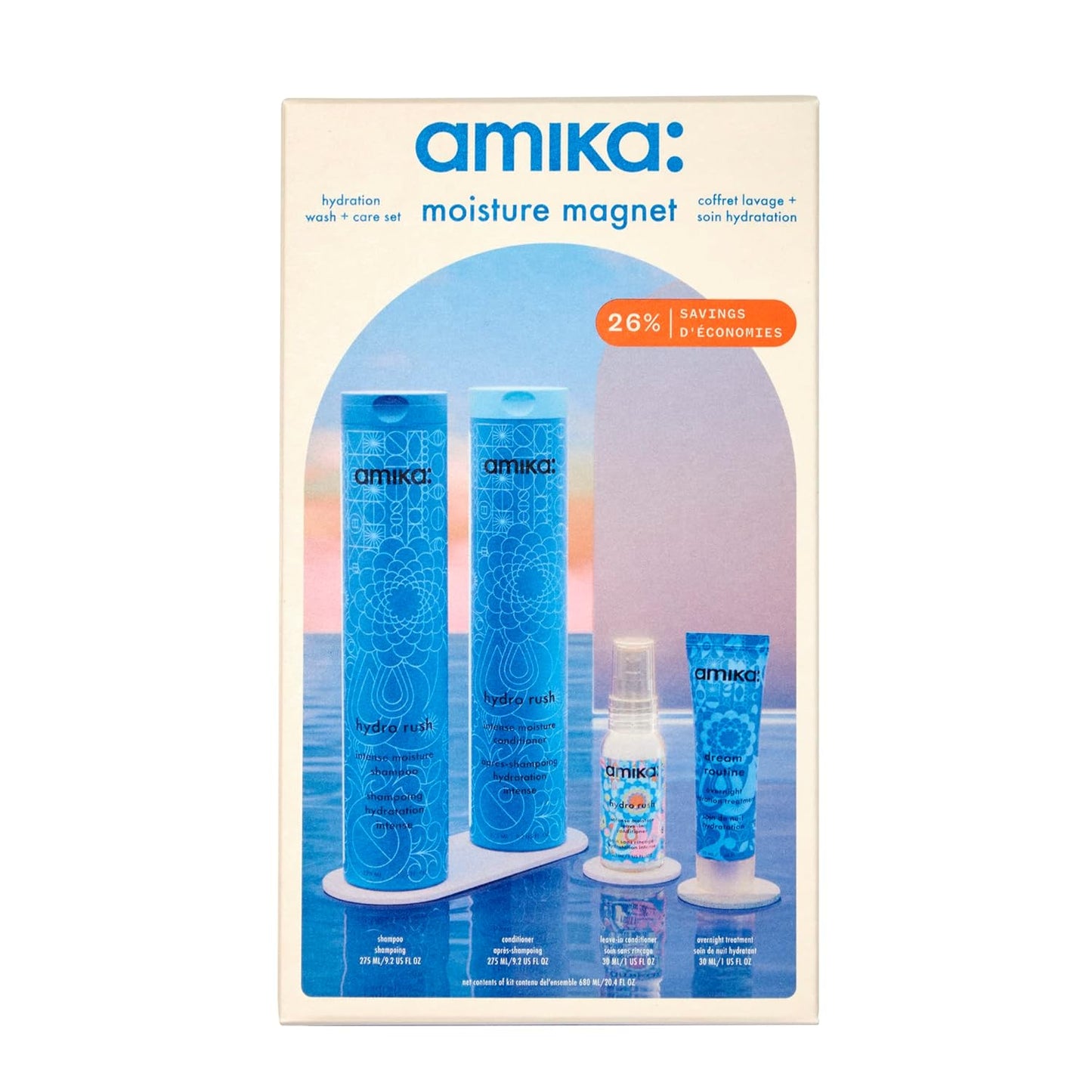 amika moisture magnet hydration wash + care hair set