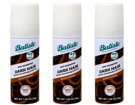 Batiste Dry Shampoo, Dark, Mini 1.6 fl. oz. (Pack of 3)
