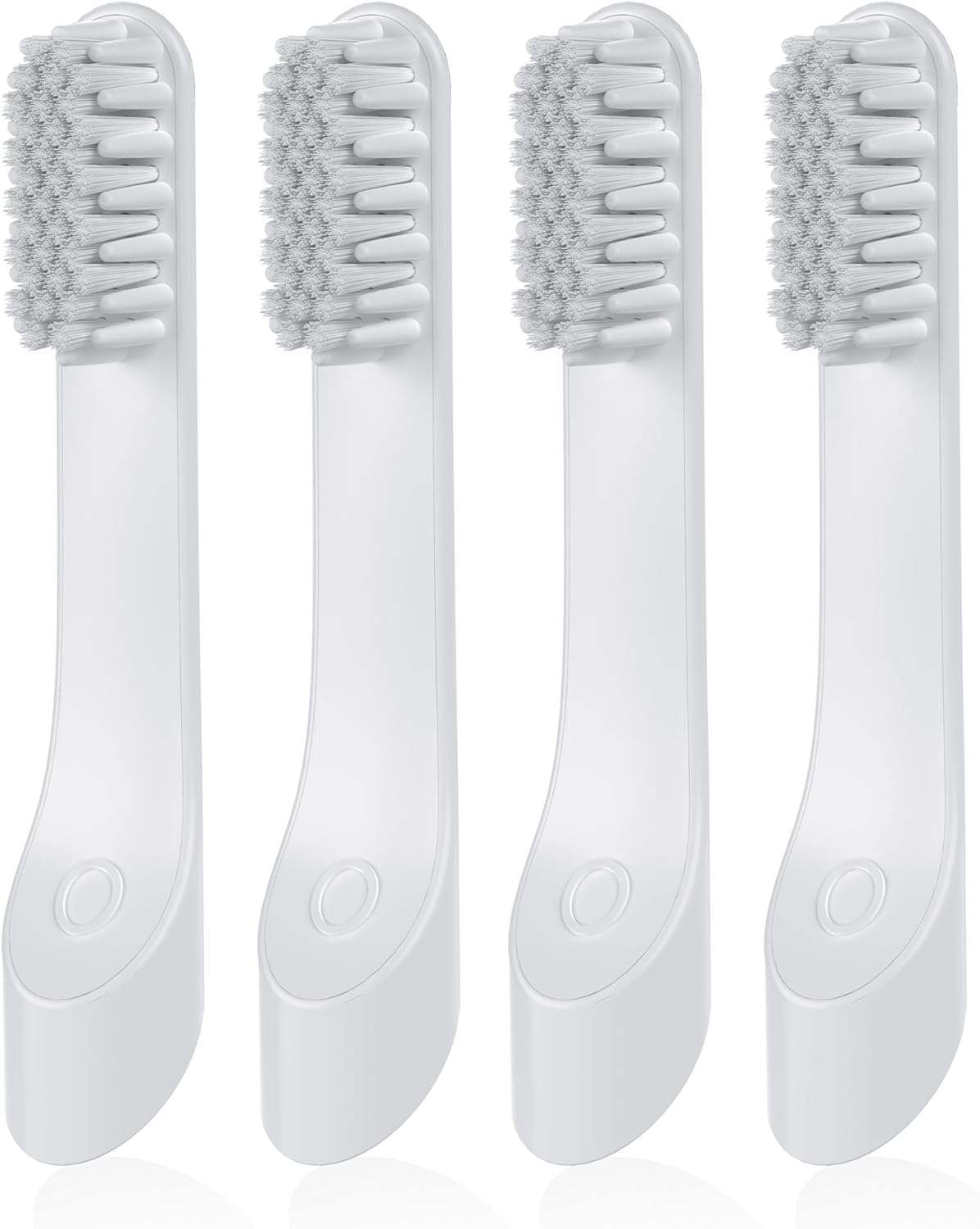 Toothbrush Replacement Heads for Quip, Adult Refill Electric Brush Heads, Soft Bristles (4 Count, A-White)