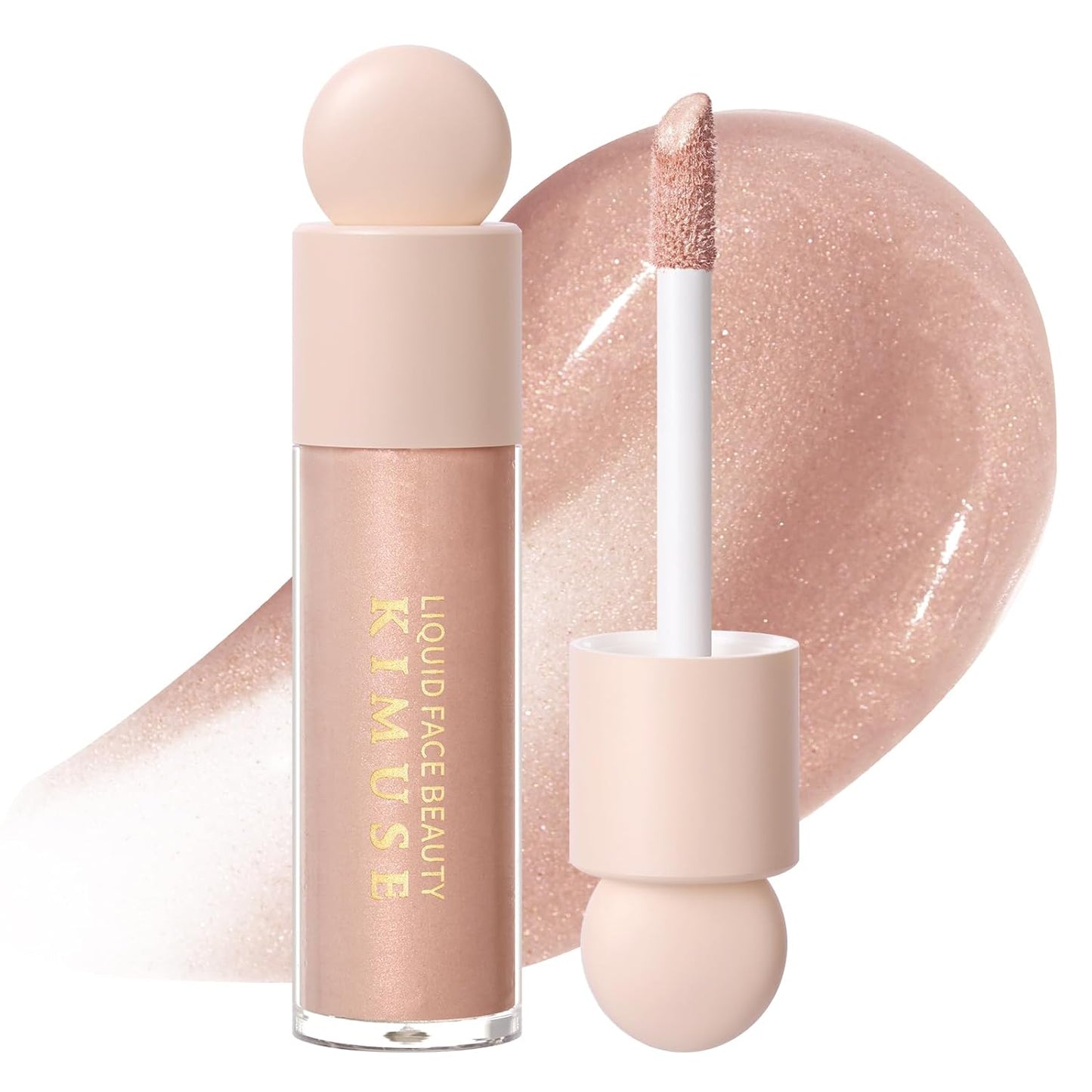 KIMUSE Natural Glow Liquid Filter, Weightless Liquid Highlighter Primer, Foundation Face Primer For a Long-Wear Radiant Glow Soft-Focus Look, Vegan & Cruelty-Free