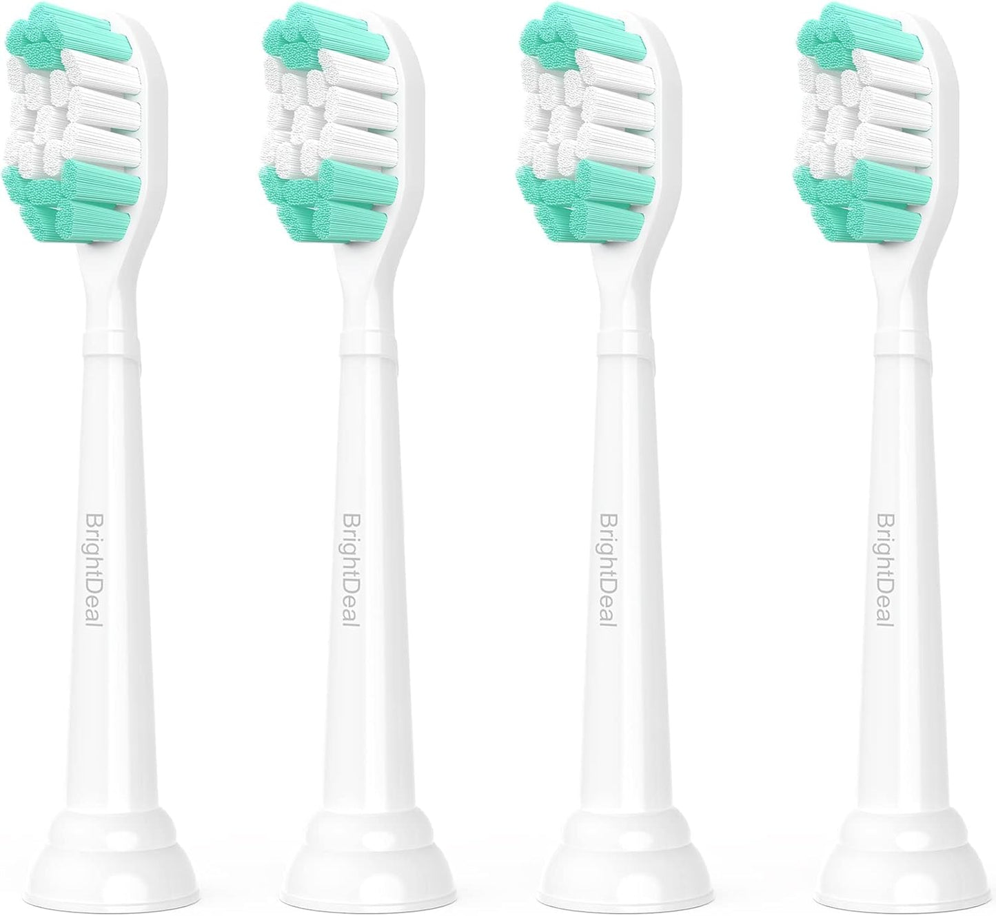 BrightDeal Replacement Toothbrush Heads for Philips Sonicare ProtectiveClean 4100 5100 6100 DailyClean DiamondClean EasyClean PowerUp Plaque Control Gum Health C2 G2 HX6817/01 HX6857/11 White, 4 Pack