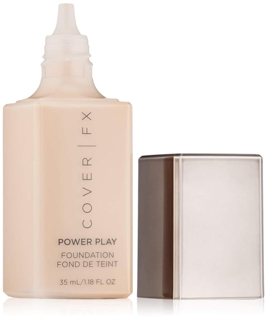 Cover FX Power Play Foundation: Full Coverage, Waterproof, Sweat-proof and Transfer-Proof Liquid Foundation For All Skin Types G10, 1.18 fl. oz.