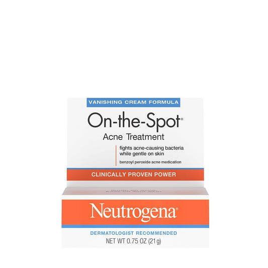 Neutrogena On-The-Spot Acne Treatment Gel with Benzoyl Peroxide - Gentle Face Acne Medicine for Acne Prone Skin, 0.75 oz