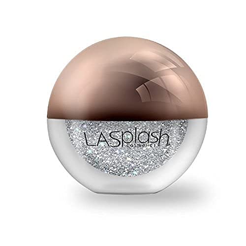 LA Splash Cosmetics Silver Glitter Eyeshadow Metallic Loose Glitter Powder for Body/Lips - Crystallized Glitter (Thistle)
