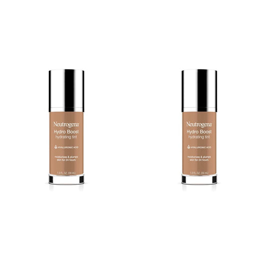Neutrogena Hydro Boost Hydrating Tint with Hyaluronic Acid, Lightweight Water Gel Formula, Moisturizing, Oil-Free & Non-Comedogenic Liquid Foundation Makeup, 115 Cocoa Color 1.0 fl. oz (Pack of 2)