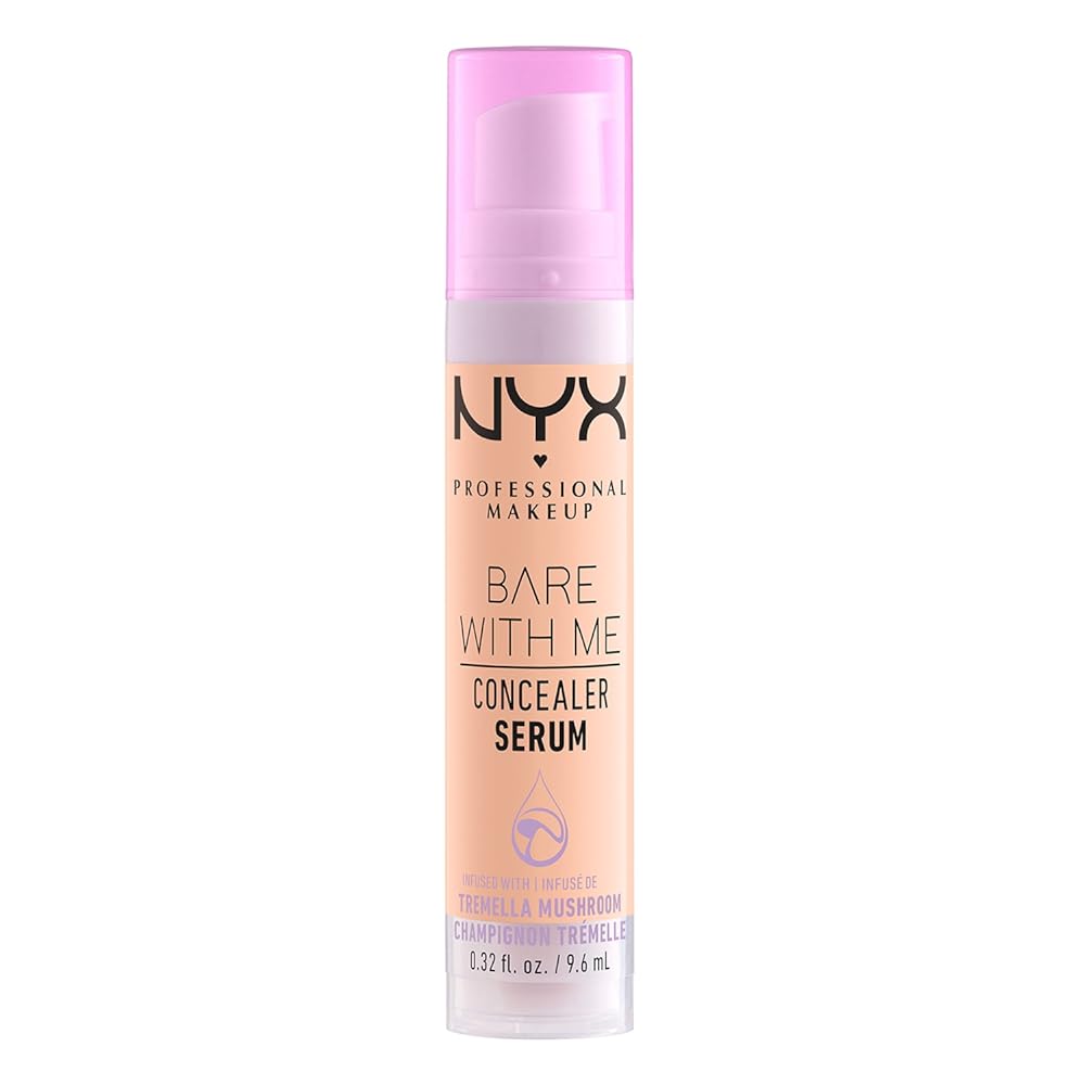 NYX PROFESSIONAL MAKEUP Bare With Me Concealer Serum, Up To 24Hr Hydration - Medium Vanilla