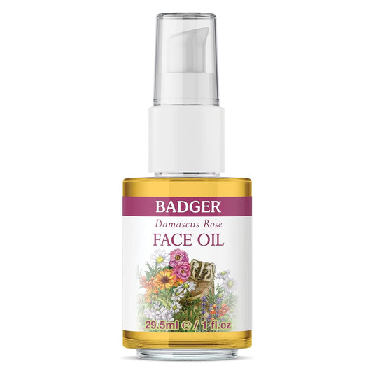 Badger Balm - Damascus Rose Antioxidant Face Oil - Certified Organic,1 oz.