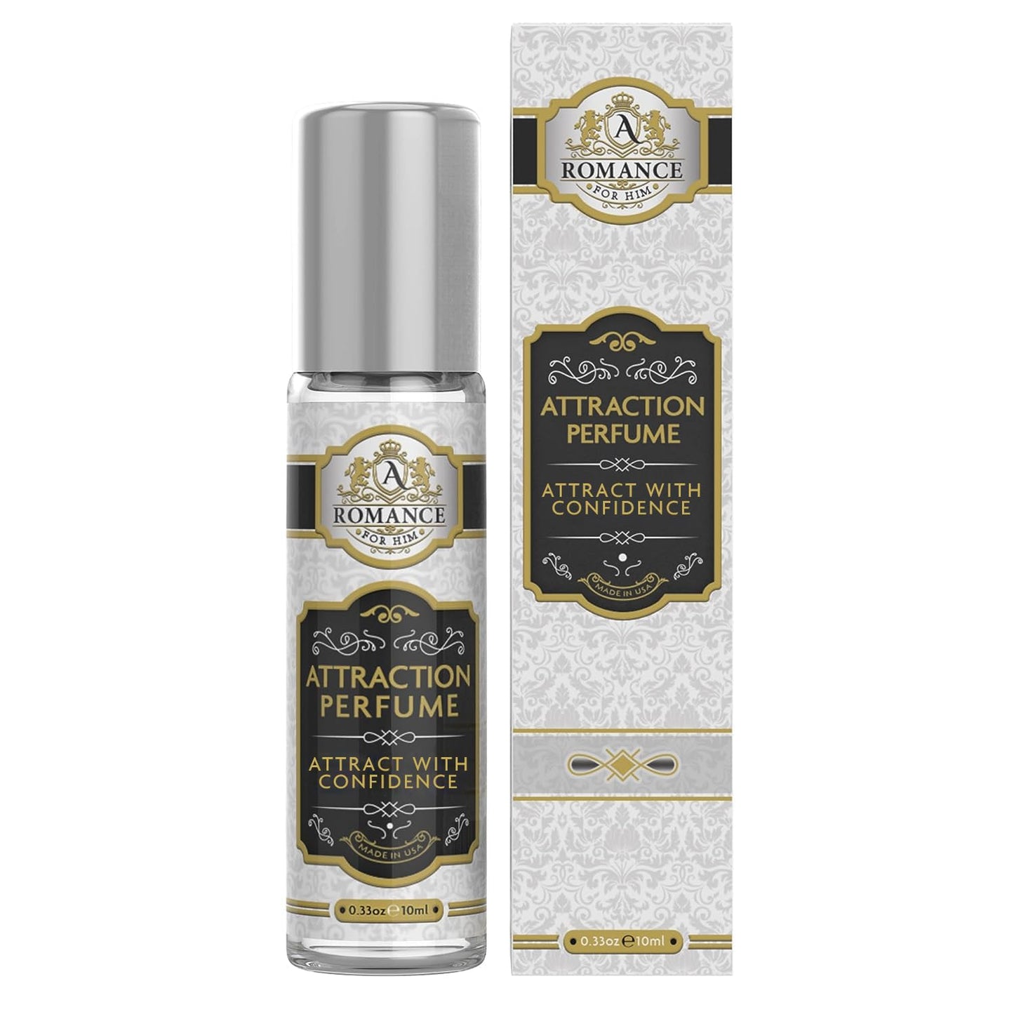 A Romance Premium Pheromone Cologne For Men - Essential Oil Pheromone Perfume For Attraction - Bold, Classic, Long-Lasting MenÕs Cologne -Ê0.34ÊozÊ(10ÊmL)