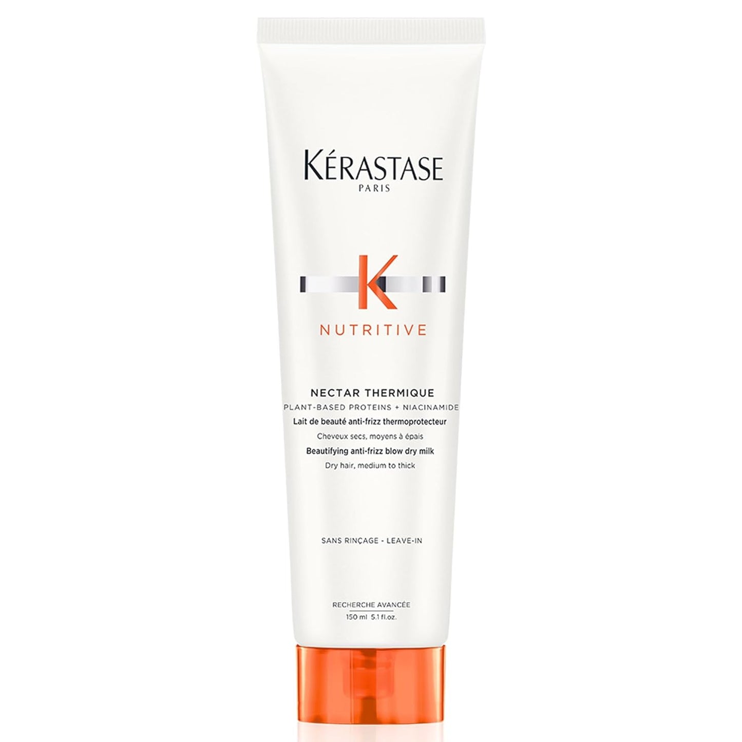 Kerastase Nutritive Nectar Thermique Heat Protecting Leave-In Cream | Deeply Condition and Reduce Frizz | Instant Softness & Shine | With Plant-based Proteins | For Medium to Thick Dry Hair
