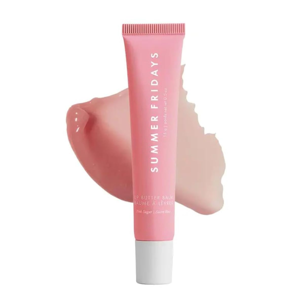 Summer Fridays Lip Butter Balm - Hydrating Lip Mask - Shea Butter, Vegan - Pink Sugar (0.5 Oz)
