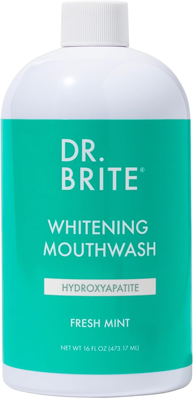 Dr. Brite Natural Whitening Mouthwash, Alcohol-Free, Doctor Formulated to Prevent Bad Breath - Mint, 16 oz