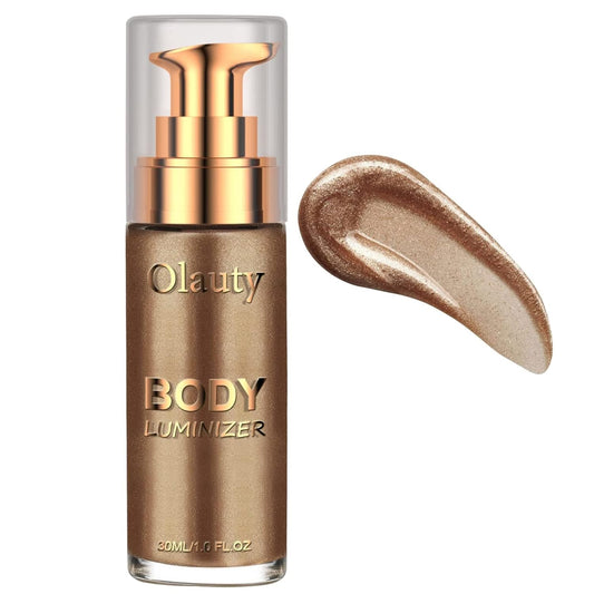 Liquid Illuminator, Firstfly Body Highlighter Makeup Smooth Shimmer Glow Liquid Foundation for Face & Body_#03 Glistening Bronze_