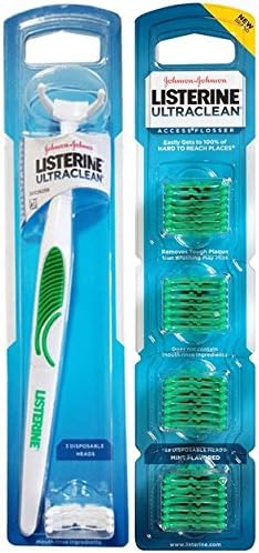 Ultra Clean Access Flosser for Hard-to-Reach Areas, Flosser Handle with 28 Refills, Mint