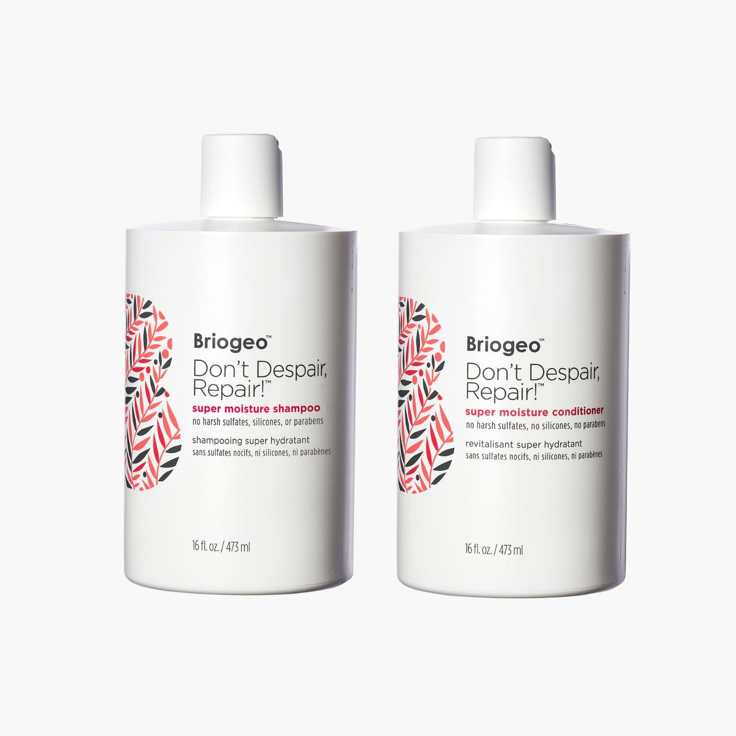 Briogeo DonÕt Despair Repair Shampoo and Conditioner Set, Sulfate Free Protein Shampoo, Repair Conditioner for Dry Damaged Hair, 16 oz each