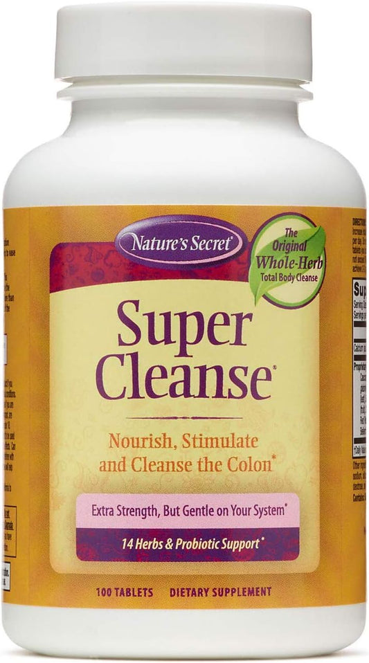 Super Cleanse by Nature's Secret | Herbal and Probiotic Support, 100 Tablets