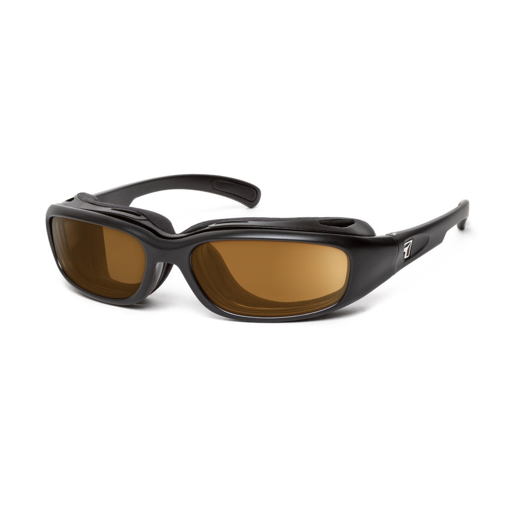7eye Churada in Matte Black Frame and Copper Lens profile view