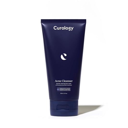 Curology Acne Cleanser, Gentle Clearing Face Wash, Benzoyl Peroxide Treatment for Acne Prone Skin, Milky Gel Texture, Fragrance Free, 5.07 fl oz (Pack of 1)