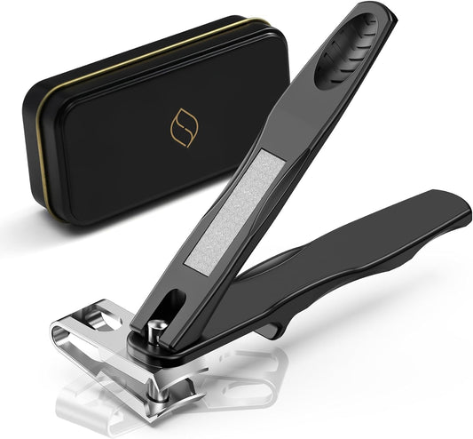 FERYES 360¡ Rotating Nail Clippers for Seniors, Long Handle Fingernail Clippers for Men and Women, Ergonomic EZ Grip Toenail Clippers for Thick Nails