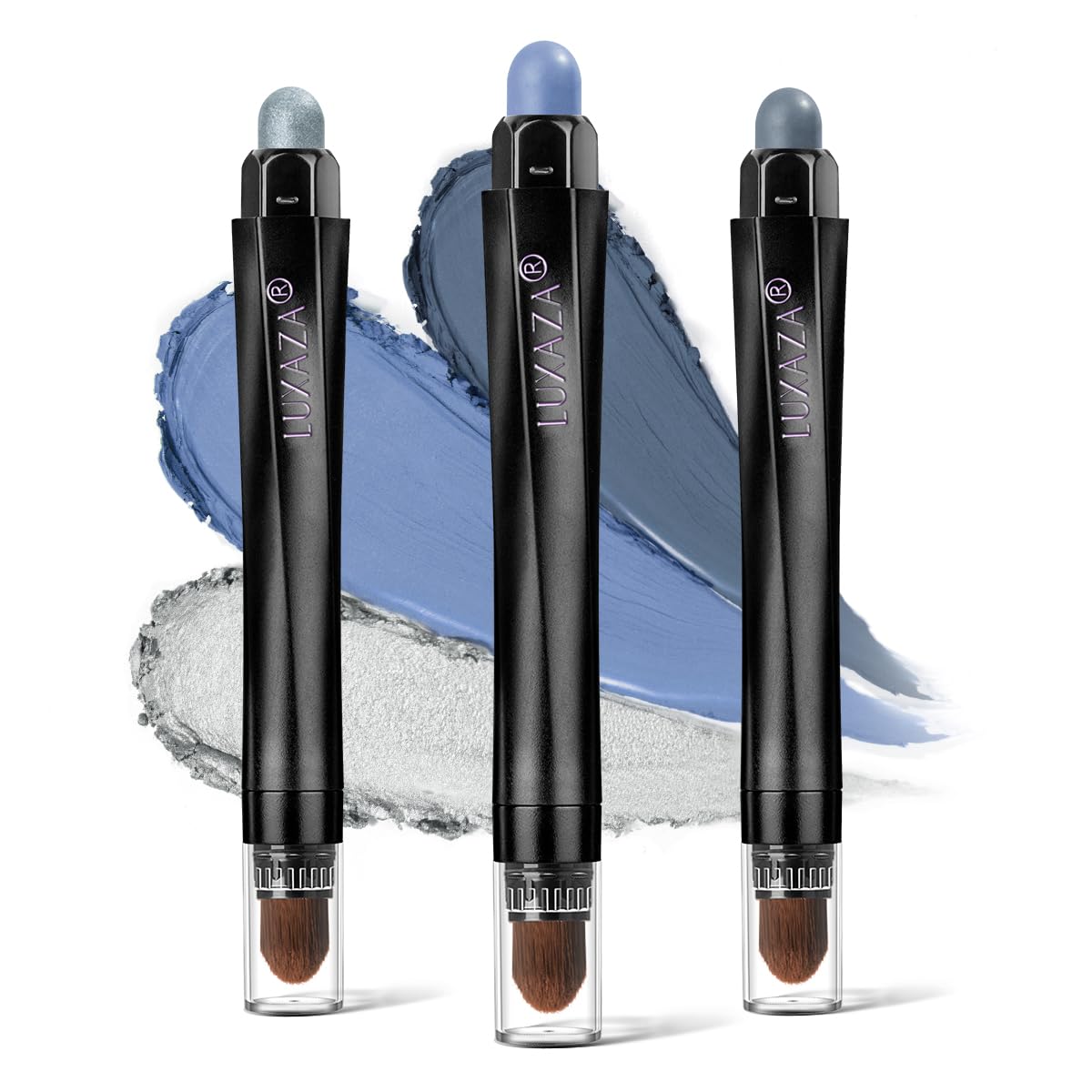 LUXAZA 3PCS Eyeshadow Stick,Matte And Shimmer Neutral Eye Shadow Sticks Pencil Crayon, Eye Brightener Stick With Crease-proof Formula,Waterproof & Long Lasting