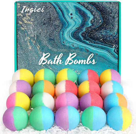 Bath Bombs Gift Set - 20Pcs Bath Bombs for Women, Birthday Gifts for Women, Valentines Day Gifts for Her, Galentines Day Gifts for Mom Her Friend Gifts for Women Bridesmaid