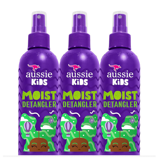 Aussie Kids Moist Detangler for Kids, Sulfate Free and Paraben Free, 8 fl oz, Triple Pack