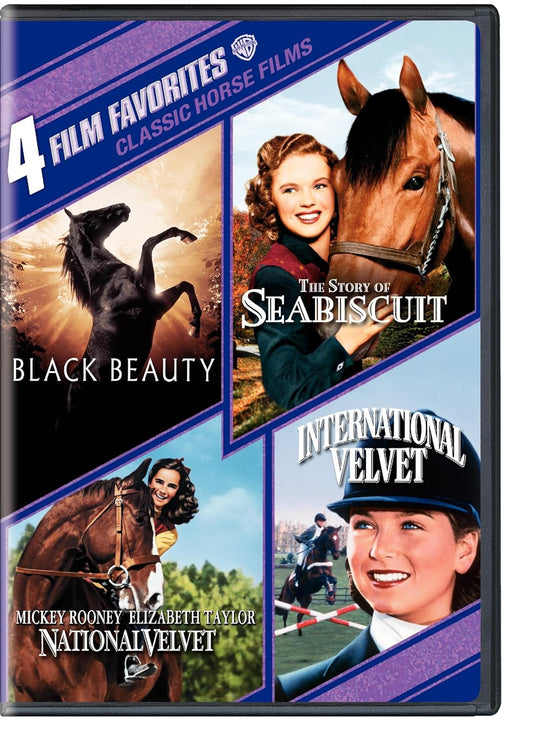 4 Film Favorites: Classic Horse Films (Black Beauty, National Velvet, International Velvet, The Story of Seabiscuit)