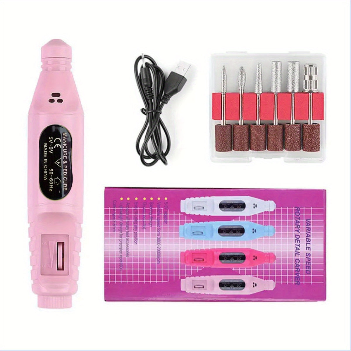 Nail Enhancement Tool Nail Drill Electric Nail Enhancement Milling Cutter Set Nail Sander Nail File Bit Gel Polishing Removal Tool~nail Enhancement Removal Tool