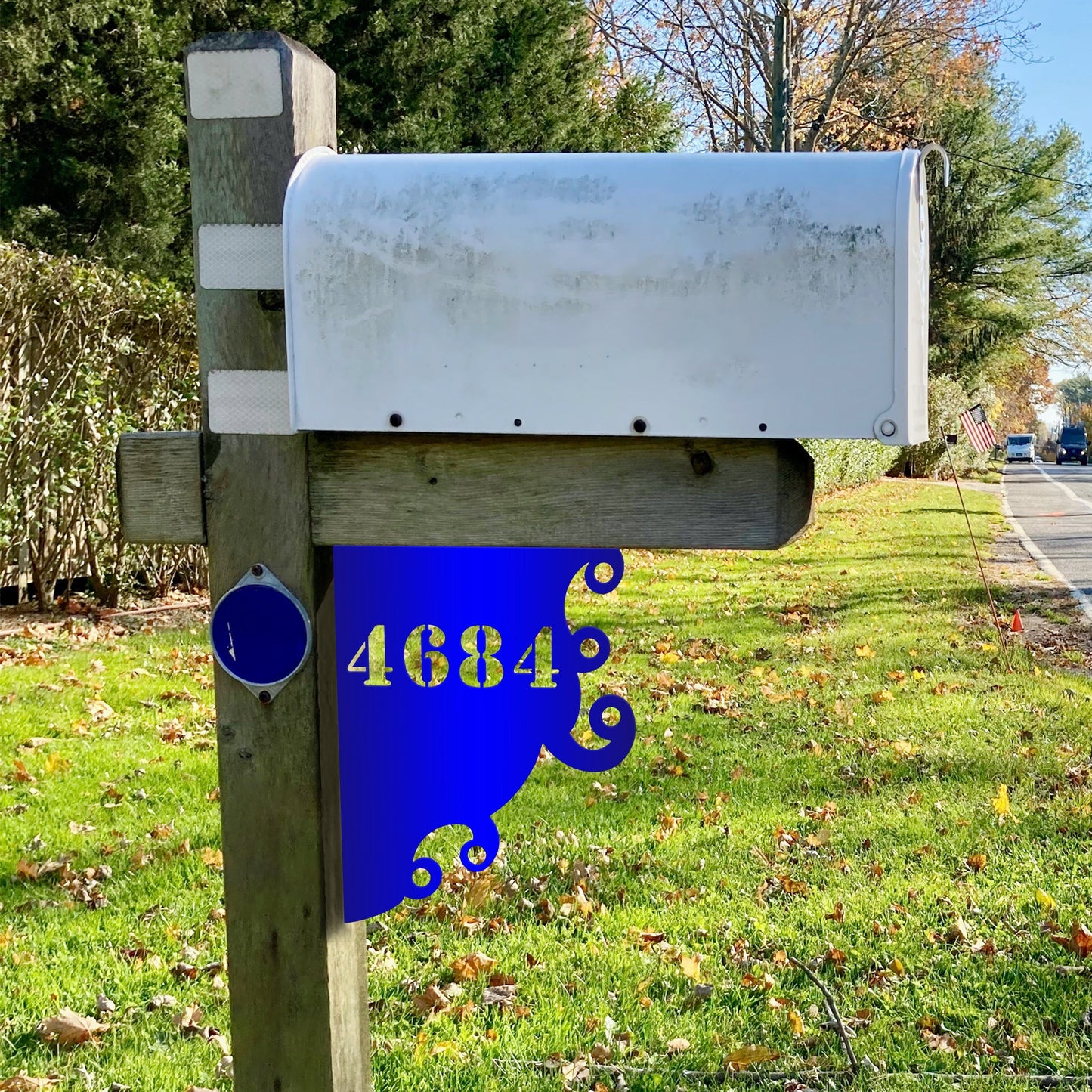 Curls Address Mailbox Sign