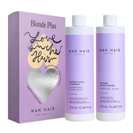 NAK Hair Blonde Plus Shampoo & Conditioner 375ml Duo Pack