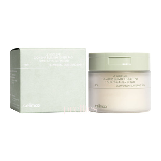 celimax Jiwoogae Cica BHA Blemish Toner Pad 170ml/60pads