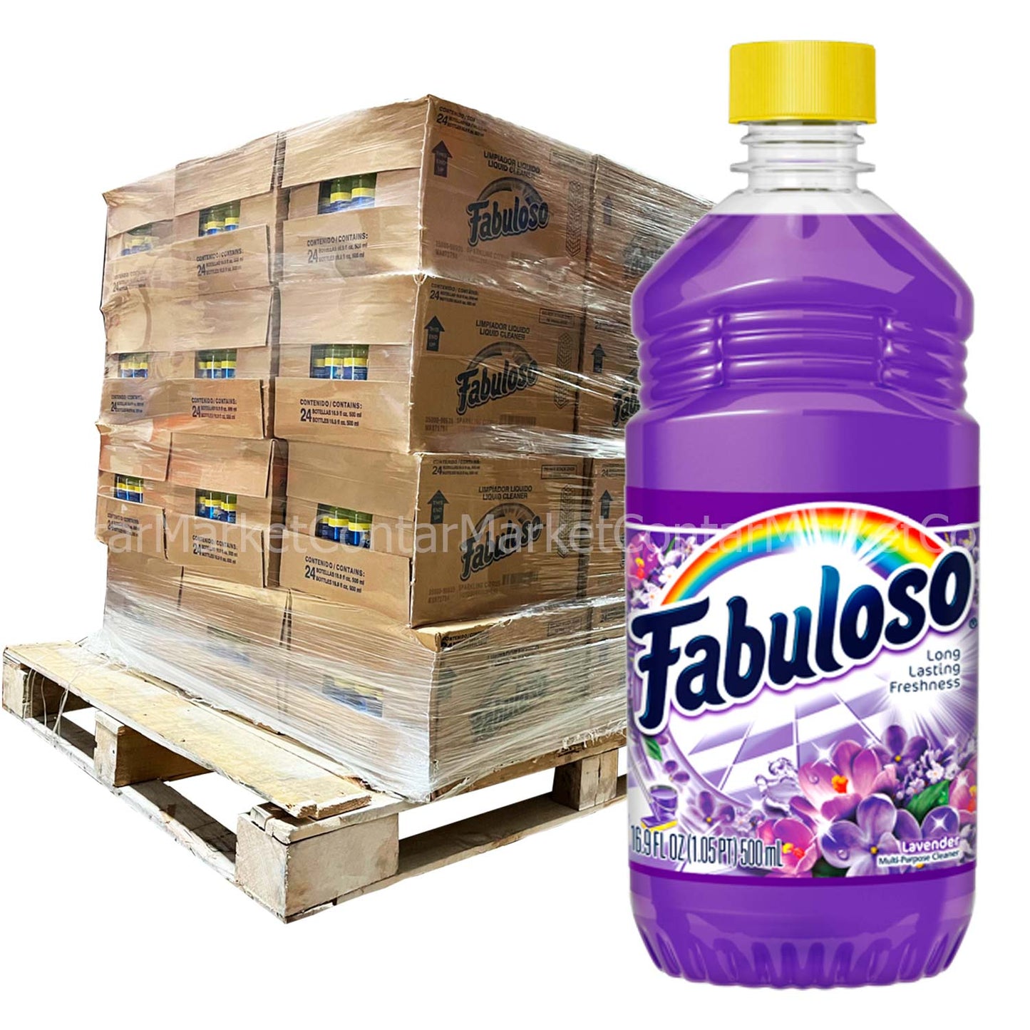 Fabuloso All Purpose Cleaner, Pallet - 4 Fragances - 16.5 Fl Oz - 36 Boxes - 24 Bottles Each