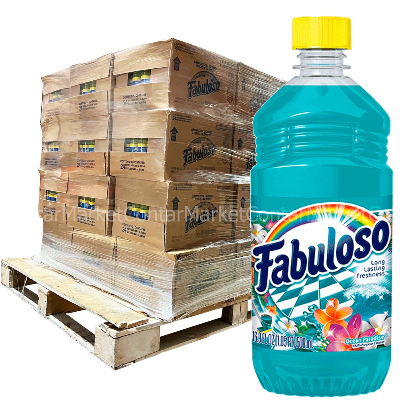 Fabuloso All Purpose Cleaner, Pallet - 4 Fragances - 16.5 Fl Oz - 36 Boxes - 24 Bottles Each