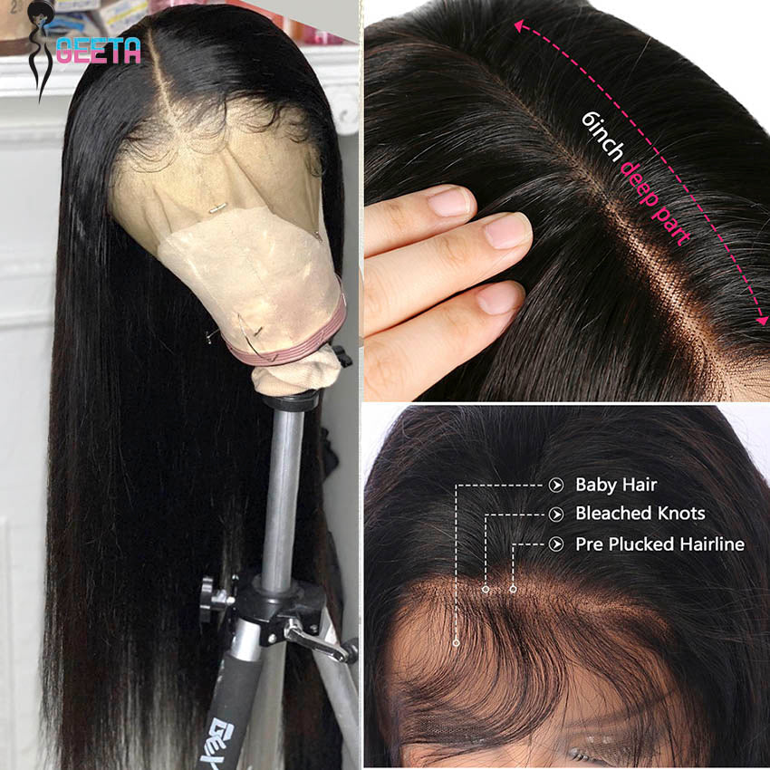 Hd Lace Frontal Bone Straight Wig Human Hair