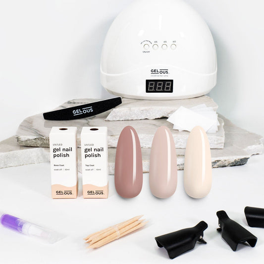 Gelous gel nail polish Nudes 3 Polish Starter Pack - photographed in New Zealand