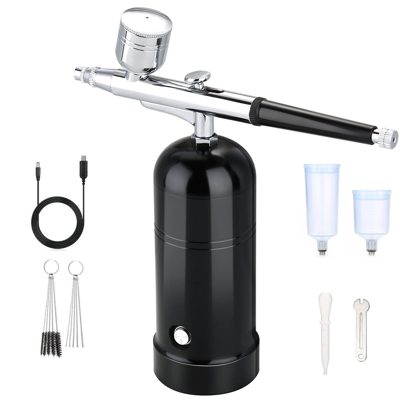 AGPtEK Airbrush Kit Mini Air Compressor Beauty & Personal Care Black - DailySale